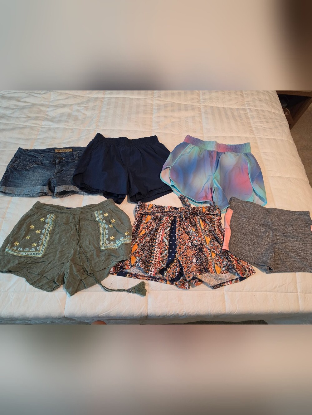 Bobbie Brooks Navy and Multicolor Athletic Shorts Bundle